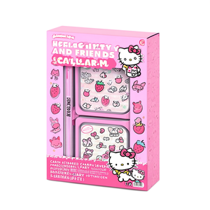 Paquete de Cuaderno de Diario con Diseño de Fresas de Hello Kitty y Kuromi + Bolígrafo de 6 Colores, Rosa - Product Image 2