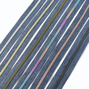 Meetee ZA481 5 # Accessoires de Couture Couture Zipper Tape Sac Vêtement Nylon Fermetures Éclair <span class=keywords><strong>Au</strong></span> Mètre Sac À Main Bobine <span class=keywords><strong>Plastique</strong></span> Zips Kit De Réparation - Product Image 3