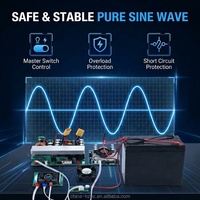 Kit Station d'Énergie Solaire DIY 500W MPPT/PWM avec Onduleur à Onde Sinusoïdale Pure, Double Prises CA et Interrupteur de Sécurité Principal pour Usage Professionnel et Domestique