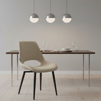 Chaises de salle à manger nordiques modernes minimalistes de luxe européennes en acier inoxydable et cuir pour table de salle à manger, villa, appartement