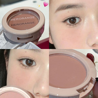 HERORANGE Palette de Fard à Joues Crème Monochrome Minérale Haute Pigmentation Waterproof Teintes Naturelles pour Peaux Claires Longue Tenue Tout-en-un