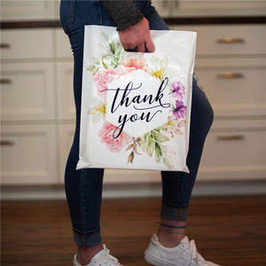 Tùy chỉnh dễ thương phim hoạt hình nhựa Tote Túi đầy màu sắc túi phẳng may mặc và túi đồ trang sức với 'cảm ơn bạn' tin nhắn - Product Image 5