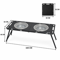 Barbecue au charbon de bois pliable, portable, pour le camping en plein air, le jardin, la terrasse, les pique-niques, la plage, les fêtes et les voyages