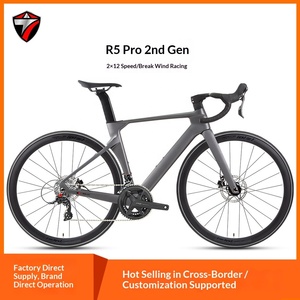 <span class=keywords><strong>Bicicleta</strong></span> de Carretera de Fibra de Carbono R5pro 2026, Nueva, con Doble Freno de Disco, 24 Velocidades, Cableado Interno Completo, Ruedas de Aluminio, Aerodinámica, para Carreras - Product Image 2