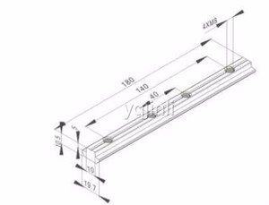 Nhôm hồ sơ 4040 M8 đôi chủ đề dài kẽm mạ thép trượt t khe cắm Nut Bar - Product Image 3