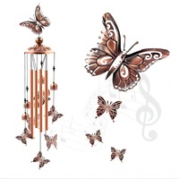 Carillons à vent vintage en cuivre haut de gamme, ornements suspendus en forme d'animaux, décoratifs et étanches pour jardin et cour extérieurs