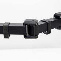 Support de moniteur double pour ordinateur, support de bureau ergonomique réglable en hauteur, mouvement complet, pour jeux vidéo