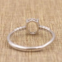 Sterling Silber 4*6/5*7/6*8/7*9/8*10/9*11/10*12mm Halbmontierter Ringrahmen, leerer Rohling, S925-Basis ohne Mittelstein für DIY-Einlage