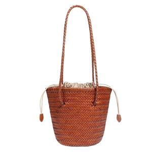 New Yinqi Fashionable French Retro Hand-Woven Women's <b>Shoulder</b> Bucket <b>Bag</b> All Season PU Polyester Lined Soft Customizable - Product Image 5
