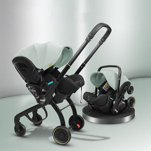Poussette bébé multifonctionnelle de luxe 3-en-1 de haute qualité, pliable facilement, avec fonction de lit de transport et de poussette à pousser - Product Image 3