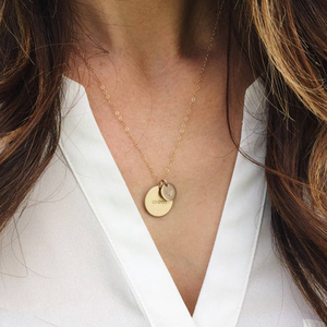 Collana <span class=keywords><strong>in</strong></span> acciaio inossidabile con incisione mamma mamma moneta personalizzata <span class=keywords><strong>in</strong></span> oro 18 carati placcato lettera <span class=keywords><strong>nome</strong></span> collane regalo per la <span class=keywords><strong>madre</strong></span> - Product Image 5