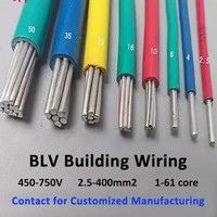 Günstiges Kabel mit massivem Kupferkern 2,5mm 4mm 6mm BV-Draht für Heimdekoration, flammhemmendes PVC, 450V/750V, China