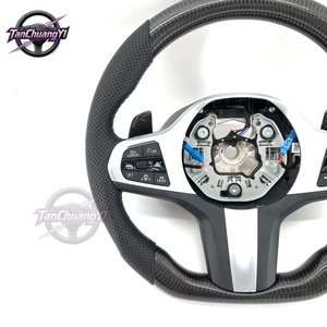Volante de Coche Personalizado con Levas de Cambio de Fibra de Carbono para F91 F92 F93 M5 F90 G31 G32 G38 G32 M550i G30 2017-2024 - Product Image 2