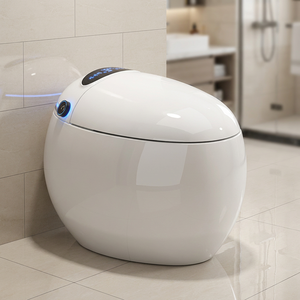 Inodoro Inteligente Moderno con Pantalla LED, Control Remoto, Descarga Automática, Bidé de Cerámica, Inodoro Inteligente con Forma de WC 8830 (BÁSICO) 883 - Product Image 1