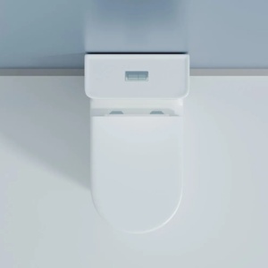 Lavado de inodoro de cerámica blanca ecológica Diseño moderno para baño S-Trap Drenaje barato - Product Image 3