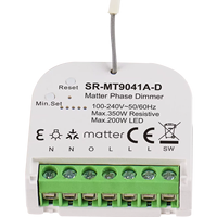 Module de variateur de phase à coupure de phase Sunricher mural 250W Matter Smart avec bornes à vis sans neutre SR-MT9041A-D