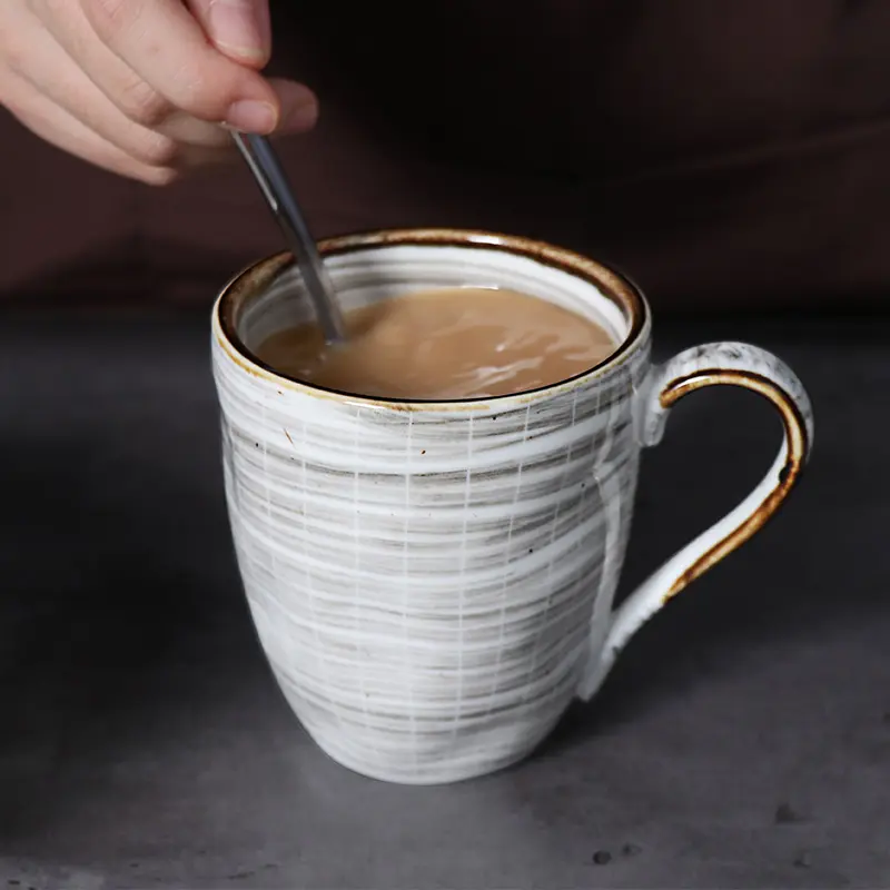 Chaozhou canecas de café nórdica cerâmica stoneware glazed 12 oz xícara de café cerâmica