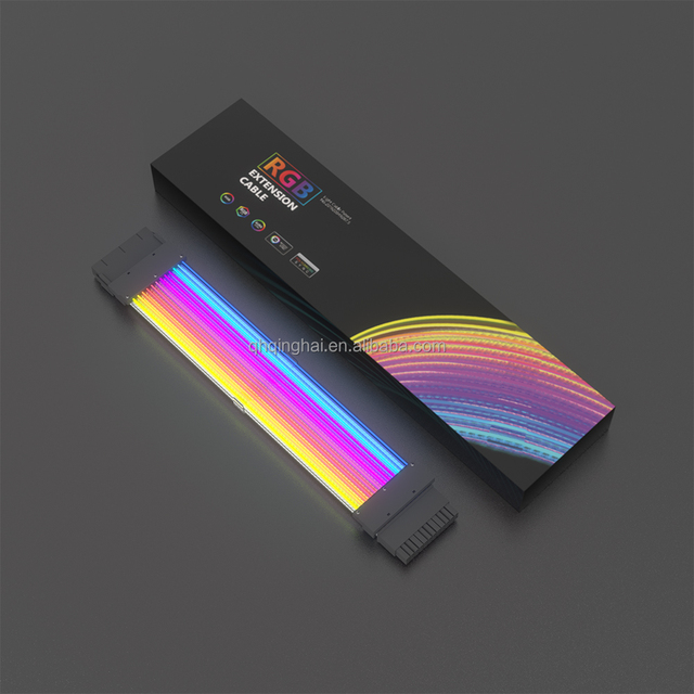 Computer Flat Nylon RGB Cable ,Sleeves Wire Electrical Manufacturing , Certificate CE FCC