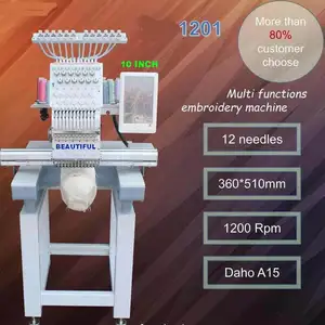 Hermosa máquina de bordado de una sola cabeza 1201