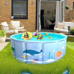 <span class=keywords><strong>Piscina</strong></span> Pieghevole per Famiglie: Design Sicuro con Angoli Arrotondati - PVC Leggero per Bambini, Perfetta per Giardino, Spiaggia e Viaggi - Product Image 1