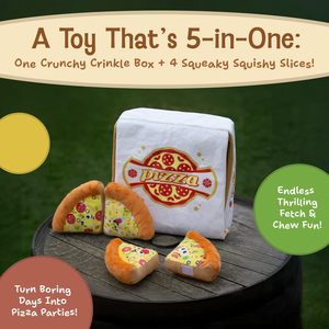 Jouets pour animaux de compagnie en forme de pizza personnalisés de qualité supérieure, jouet en peluche couineur pour chien, design original - Product Image 2