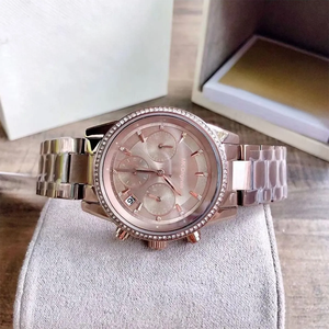 Reloj de Pulsera <span class=keywords><strong>para</strong></span> Mujer con Cronógrafo, Esfera Dorada, Bisel de Cristal, Pantalla Analógica de Cuarzo, Ventana de Fecha, Reloj de Acero Inoxidable - Product Image 6
