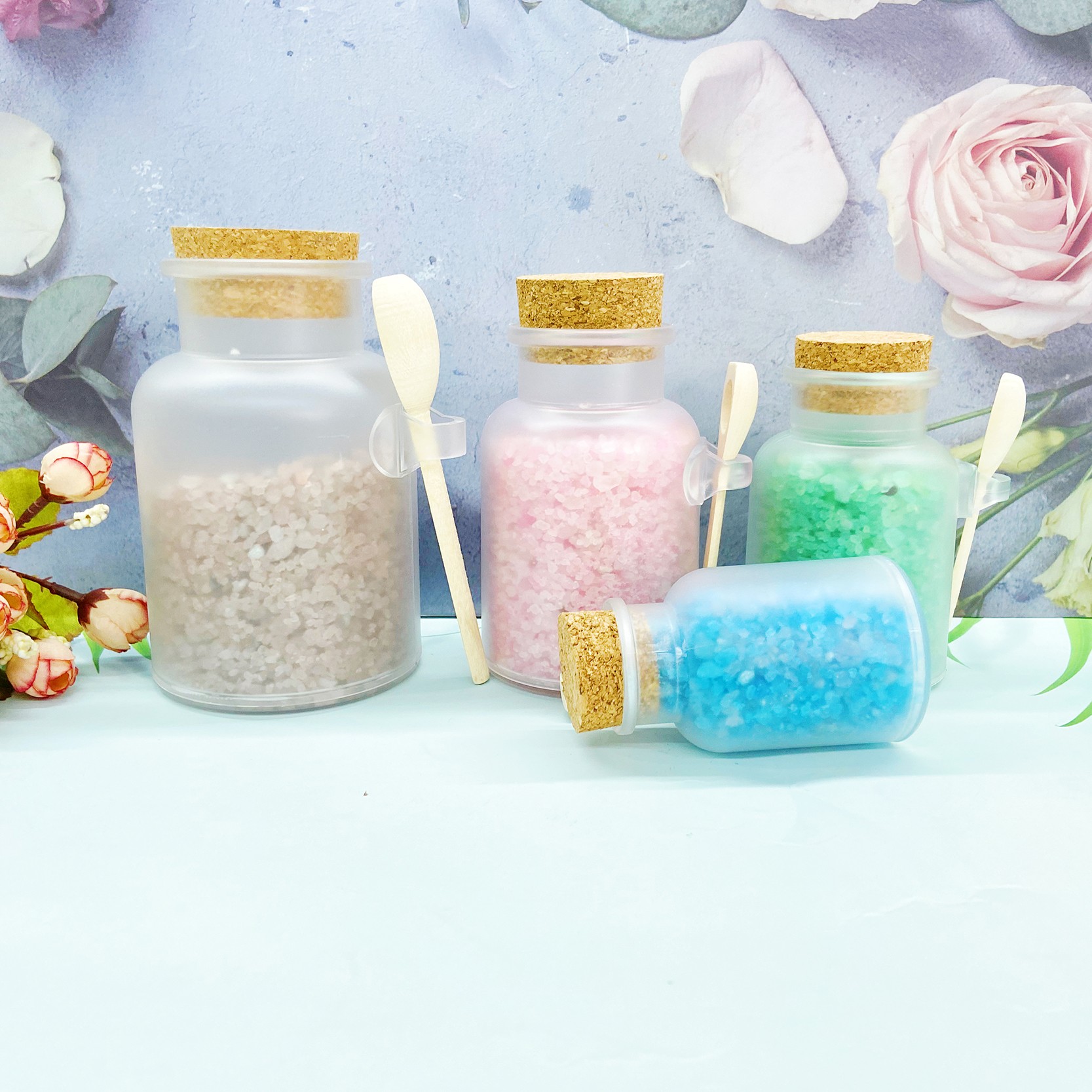 Соли для ванны для ухода за телом, натуральная Фирменная торговая марка, натуральная Органическая ароматерапия для веганов, Ароматизированная Спа Расслабляющая цветная хрустальная соль эпсома, летучая мышь