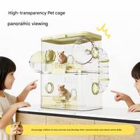 Cage à hamster en acrylique de grande taille, villa à plusieurs niveaux avec accessoires en plastique écologiques pour petits animaux, vente en gros par YEE Factory