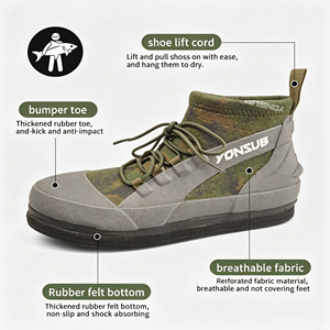 Bottes <span class=keywords><strong>de</strong></span> pêche en mer YONSUB à semelle en feutre et pointes en acier, chaussures <span class=keywords><strong>de</strong></span> pêche antidérapantes à séchage rapide pour <span class=keywords><strong>la</strong></span> pêche sur les rochers, les quais et les rives - Product Image 4