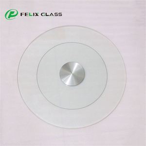 Plato Giratorio Decorativo de Vidrio Templado para Comedor, Estilo Moderno, Tamaño Personalizado, con Bandeja Giratoria - Product Image 1