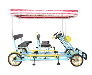 New Design Tandem Bicycle For Family Adult Tandem Bikes 4 Seater Tour Bicycle 24 Inch 4 Person Tandem Bike For Sale