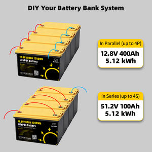 GoKWh 맞춤형 <span class=keywords><strong>12v</strong></span> 24v 36v 48v 100Ah 200Ah 300Ah 400Ah 시리즈 병렬 배터리 12.8V 25.6V 태양 전지 배터리 EU 주식 지원 - Product Image 6