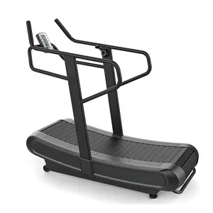 Treadmill Commercial Gym Equipment 5"LCD Screen High Quality Manual 4-level Adjustment Commercial Curved Treadmill Gym Equipment