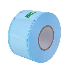 Heat Seal Transparent Film Sterilization Indicator Roll Pouch For Medical Supplies Packaging