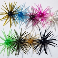 WildTrek En gros Leurre souple flottant en TPE de 25 mm, type boule d'épine de mer, appât à pointes, swimbait pour la pêche au bar et au mandarin