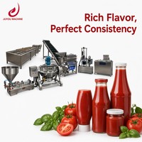 Automatische Tomatenpuree Productielijn 500-1000kg/u Ketchup Chilisaus Fruitpuree Compleet CE-gecertificeerd