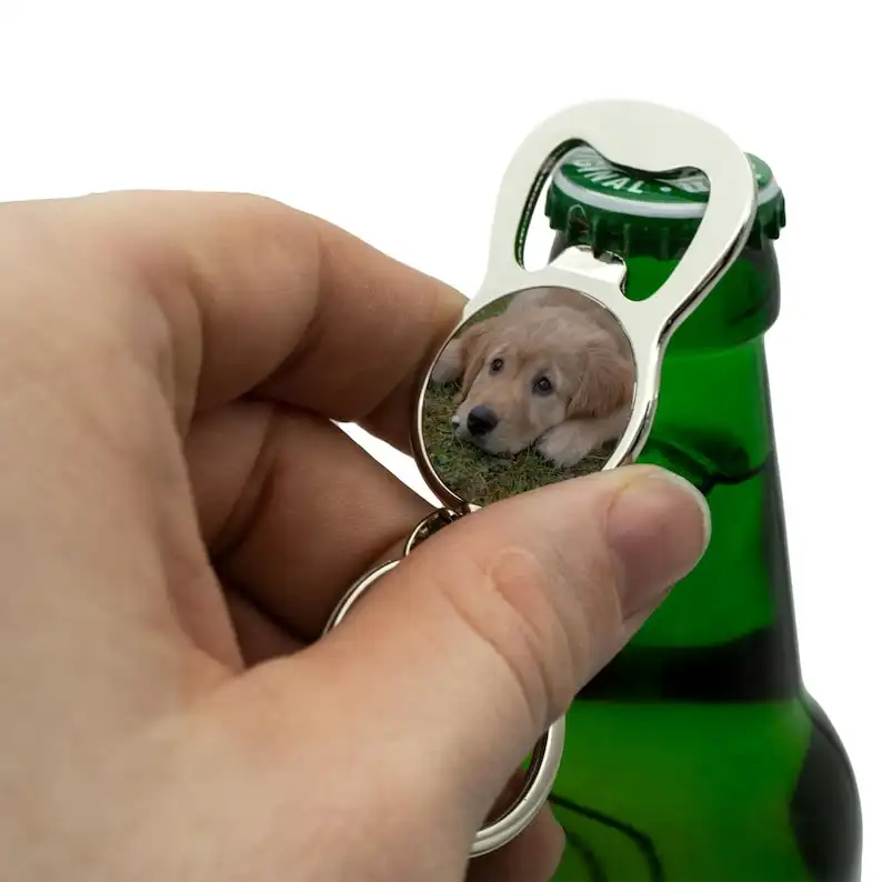 Брелок для открывания бутылок, персонализированный индивидуально с желаемой фотографией в подарок