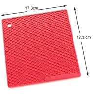 Tapis de table en silicone écologique de qualité alimentaire résistant à la chaleur imperméable 17,3x17,3cm personnalisable artisanat pour enfants dessous de plat pour le dîner bureau