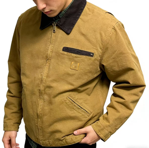 Vêtements de travail pour voiture, <span class=keywords><strong>polo</strong></span> en toile épaisse de haute qualité, poche avant, col rabattu, fermeture éclair pour homme, avec logo - Product Image 6