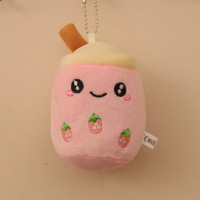 Vente en gros Mini boba thé porte-clés peluche poupée mignonne Boba peluche porte-clés pas cher Boba peluche porte-clés