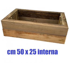 Grande Fioriera Ecologica in Legno di Pino Impregnato 60x35x19cm per Giardinaggio Domestico e Vaso per Fiori - Product Image 1
