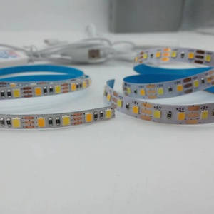 Thay đổi độ sáng LED Strip DC5V USB kiểm soát chuyển đổi 2835smd Trắng + trắng ấm đôi màu linh hoạt BĂNG BĂNG dây đèn 5mm 8mm PCB - Product Image 5