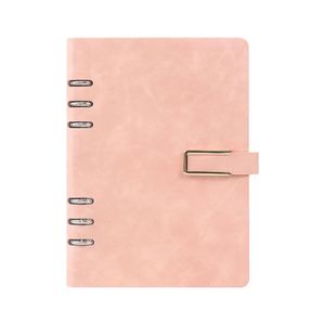 Libreta de Hojas Sueltas A5 de Cuero PU Suave, Diario con 6 Anillas y Hebilla Metálica, Logotipo Personalizado, Regalo de Oficina, Bloc de Notas - Product Image 4