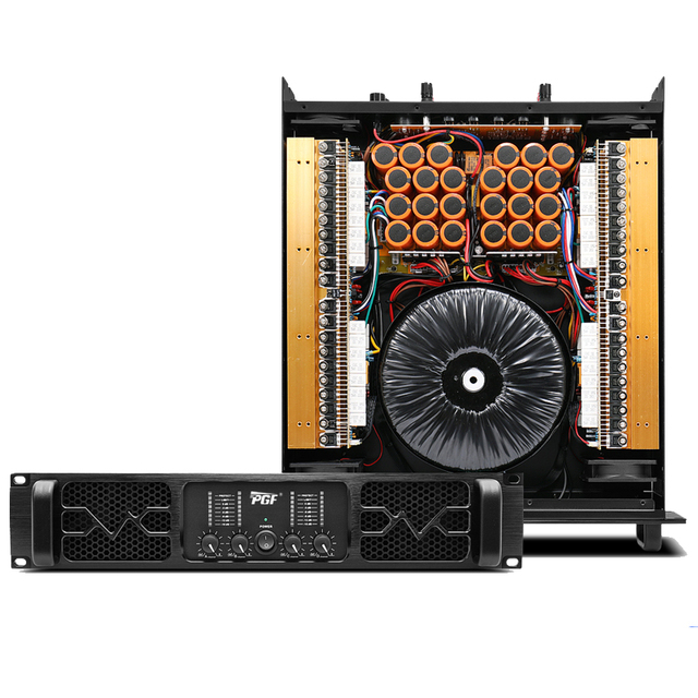 High Powerful 1200 Watt 4 Channel 2U Class H Stereo Subwoofer Performance Professional Power Amplifier