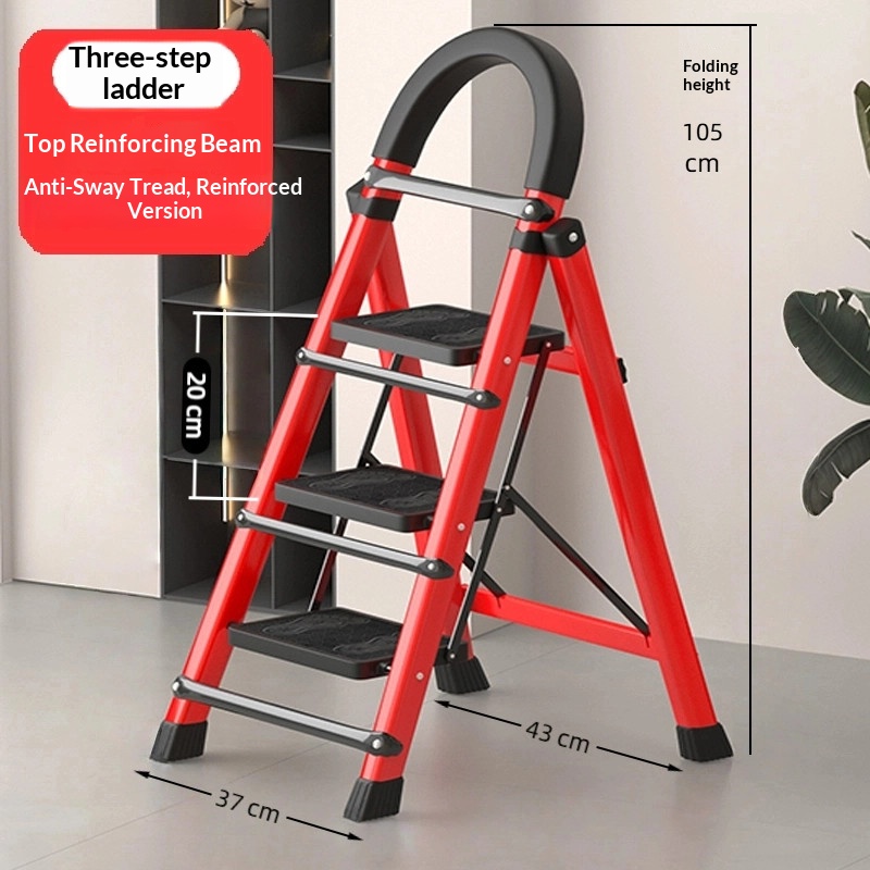 Pasamanos Doble Reforzado Rojo de 3 Peldaños