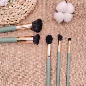 YRX 5 pièces cyan en bois manche court pratique pour transporter des lots <span class=keywords><strong>de</strong></span> stockage soins <span class=keywords><strong>de</strong></span> beauté <span class=keywords><strong>de</strong></span> haute qualité <span class=keywords><strong>pinceau</strong></span> <span class=keywords><strong>de</strong></span> <span class=keywords><strong>maquillage</strong></span> personnalisé - Product Image 5