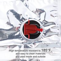 Sac de sécurité aseptique personnalisé en PE pour jus de fruits, 20 litres, avec valve, emballage BIB (Bag in Box)