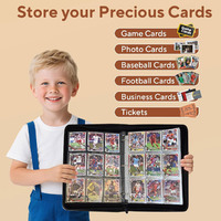 Fundas de Doble Cara de Material PU para Tarjetas Deportivas TCG, Patrón Personalizado con Logotipo, 4/9 Bolsillos, Carpeta para Colección de Tarjetas Coleccionables
