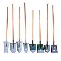 Grande pelle en acier au manganèse avec manche en bois (1,2 m/1,4 m) pour le jardinage domestique, l'utilisation en extérieur et le déblaiement de voies en voiture