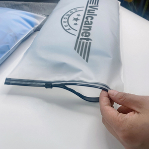 Durable Tear Resistant Transparent Zipper Bag Custom Logo Print Thick EVA PE CPE Frosted Moisture Proof Apparel Organizer Bag - Product Image 3